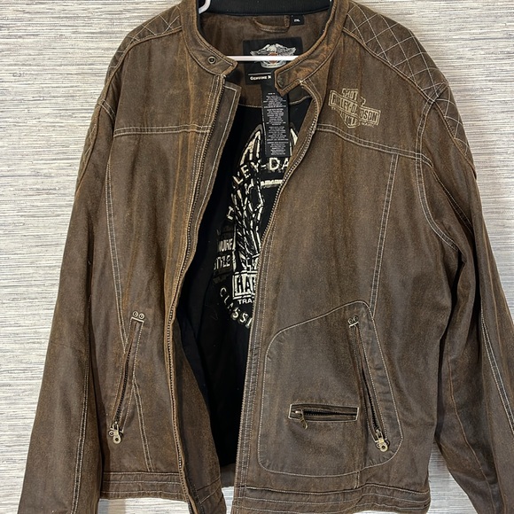 Harley-Davidson Dark Brown Faux Suede Jacket – Size 2XL (782) - Picture 6 of 8